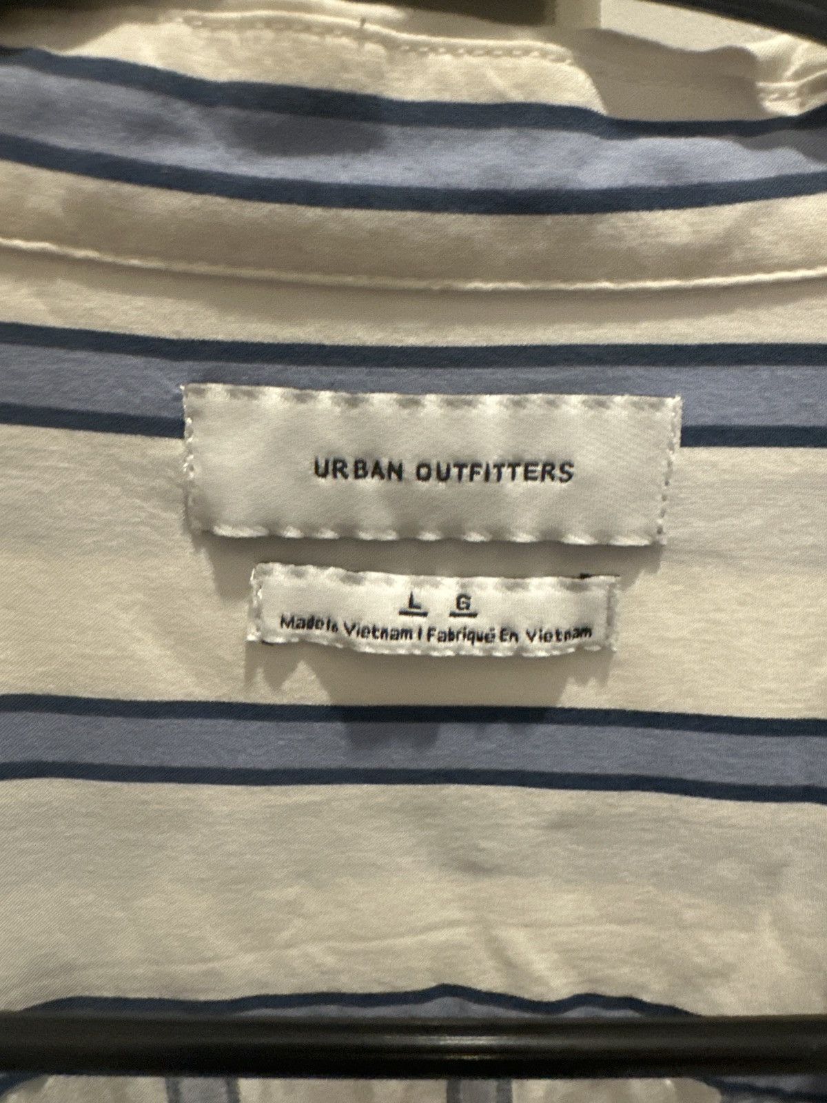 Urban Outfitters White Stripped Button Up Size US L / EU 52-54 / 3 - 2 Thumbnail