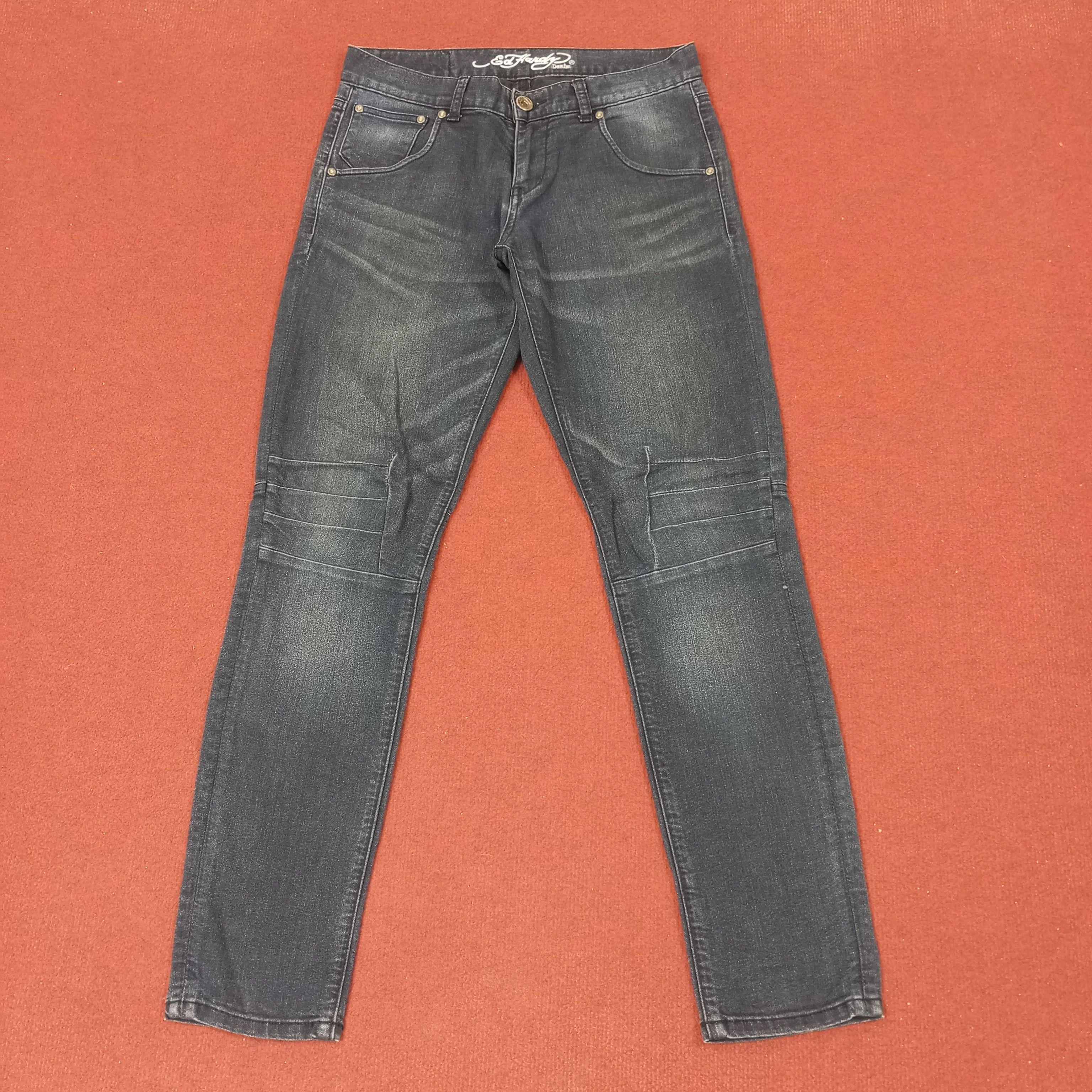 Ed Hardy × Vintage Ed Hardy Fashion Brand Custom Art Jeans c217n19 Size 30" / US 8 / IT 44 - 4 Thumbnail