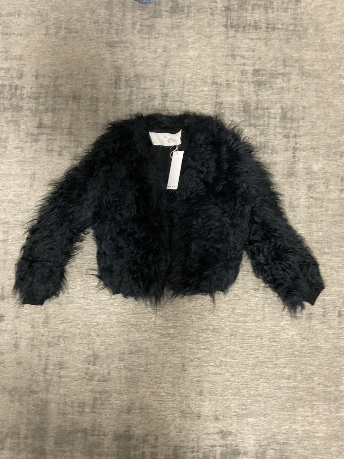 image of Marni 1/1 Sample Gorilla Hair Jacket in Black, Women's (Size Small)
