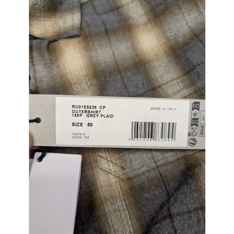 Rick Owens o1rshd1 Plaid Cotton Outershirt in Grey Size US M / EU 48-50 / 2 - 21 Thumbnail