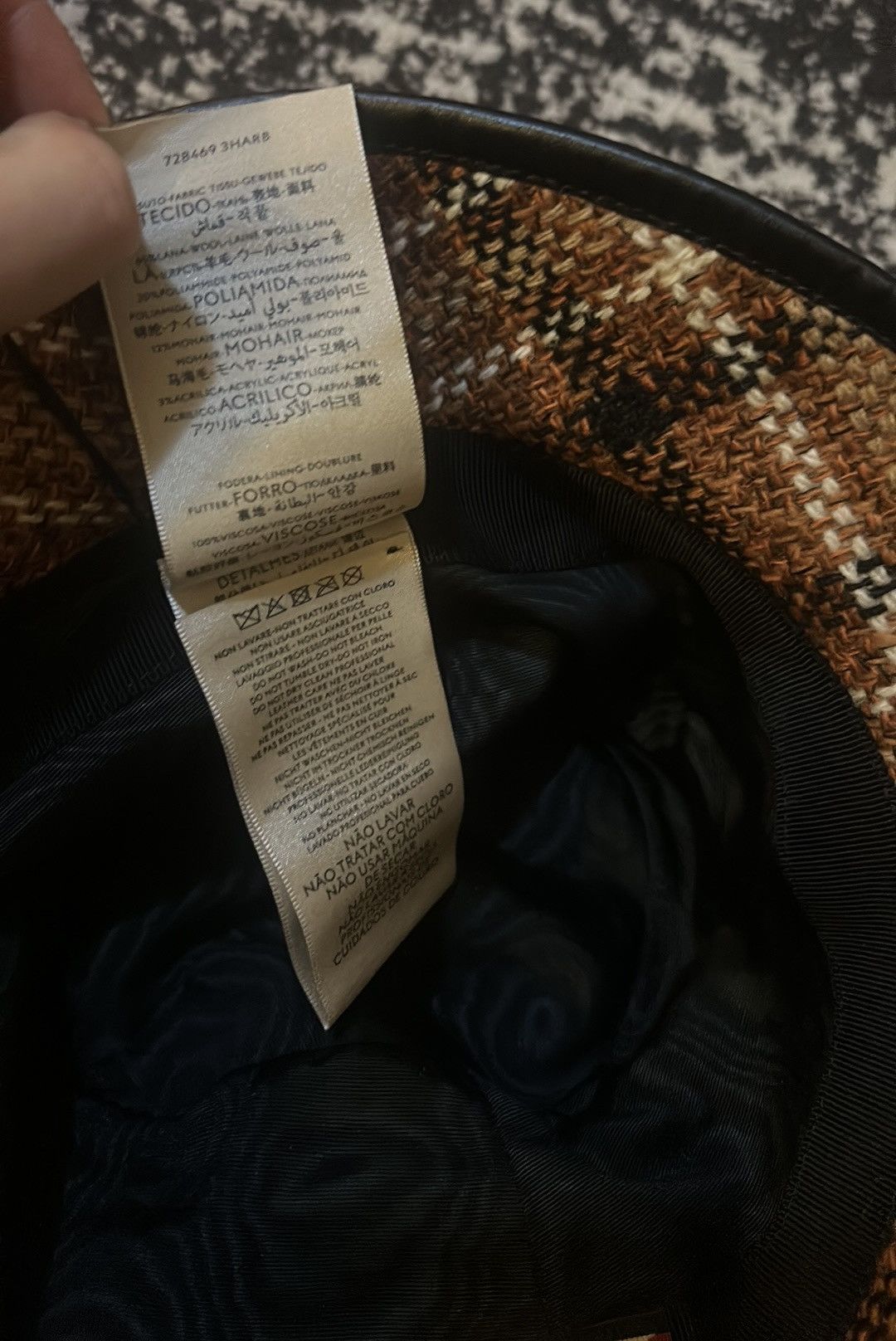 Gucci GUCCI Tartan Tweed Bucket Hat size M Size ONE SIZE - 3 Thumbnail