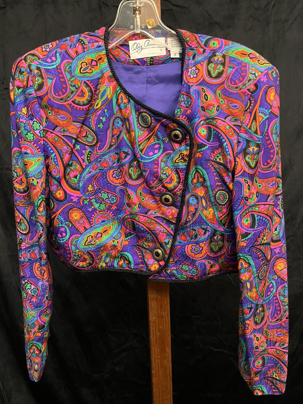 Oleg Cassini Vintage Oleg Cassini Paisley Silk Jacket Size M / US 6-8 / IT 42-44 - 1 Thumbnail