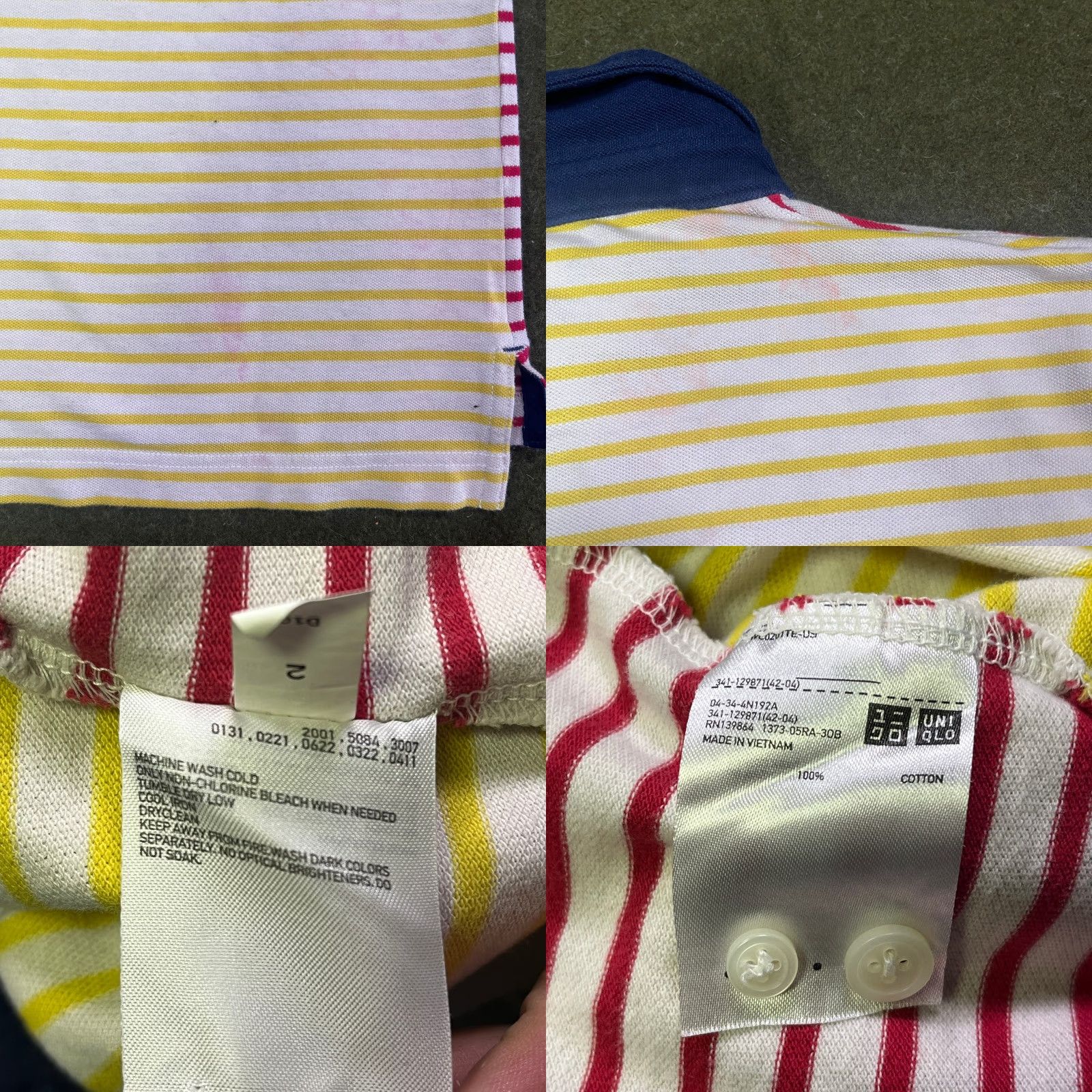 Uniqlo Uniqlo x Michael Bastian Polo Shirt Mens Large Multicolor Striped Cotton Golf Size US L / EU 52-54 / 3 - 8 Thumbnail
