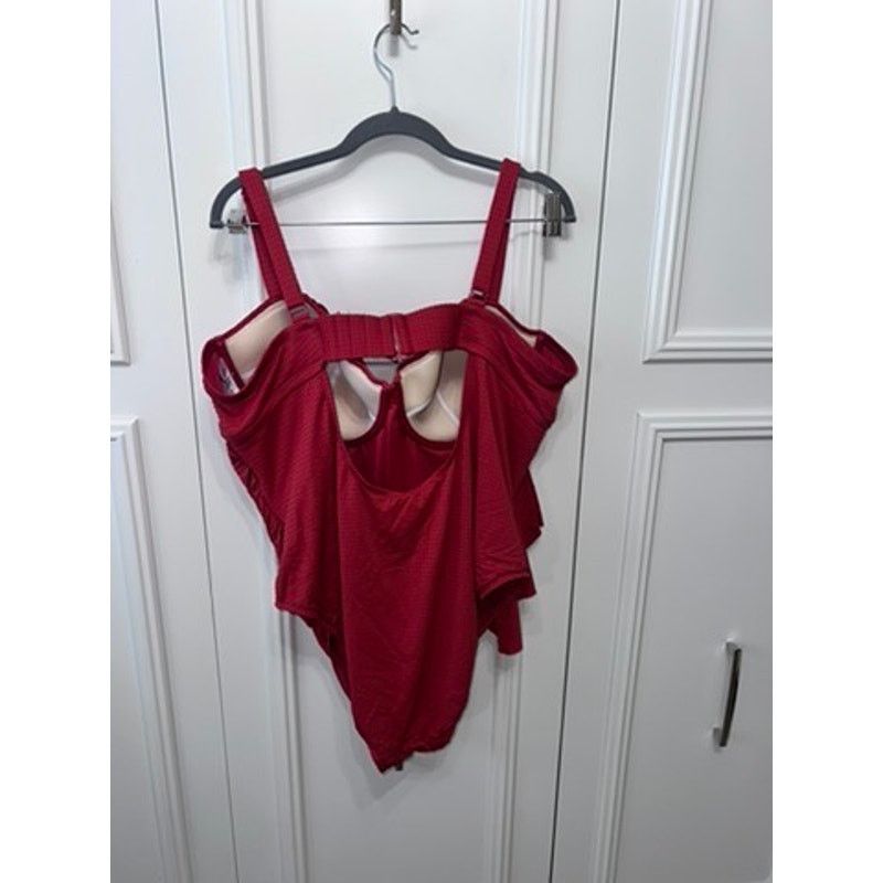 RHODE NWOT Rhode x Target Womens 2XL Red Ruffle One Piece Swimsuit Size XXL / US 16-18 / IT 52-54 - 3 Thumbnail