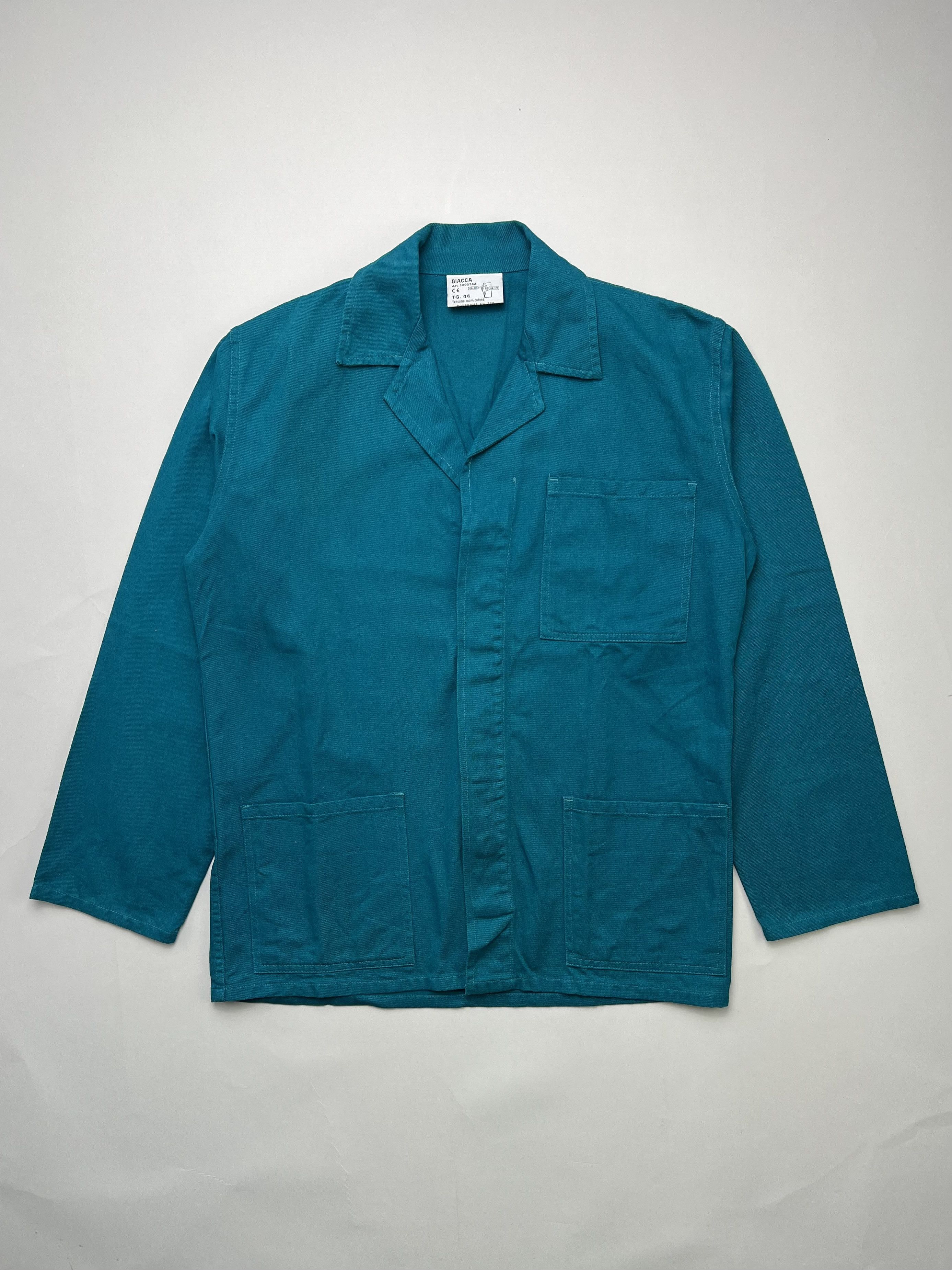 Vintage French Work Jacket Bleu De Travail Green Size US M / EU 48-50 / 2 - 1 Thumbnail