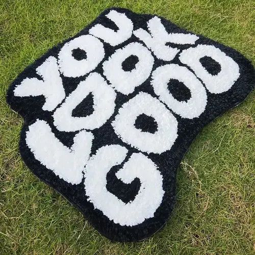 Designer 50cmX60cm You Look Good Soft Rug Size ONE SIZE - 2 Thumbnail