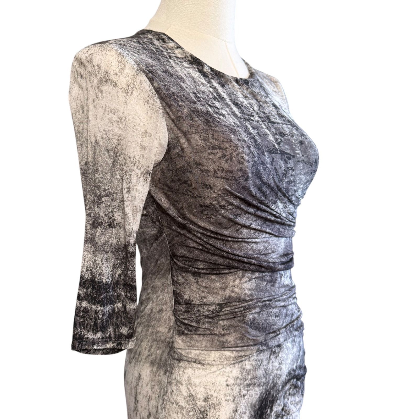 Helmut Lang Helmut Lang New Nova Print Ruched Jersey Dress Size P Size XXS / US 00 / IT 34 - 11 Thumbnail