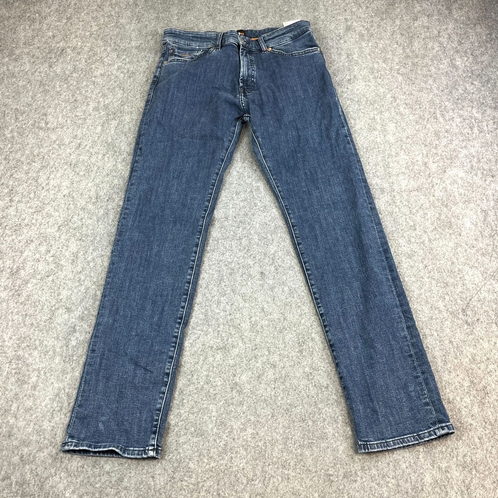 Hugo Boss HUGO BOSS Jeans Tapered Men 32 Regular Stretch 5-Pocket Denim Blue Maine Mid Wash Cotton Polyester Elastan Size US 32 / EU 48 - 2 Thumbnail