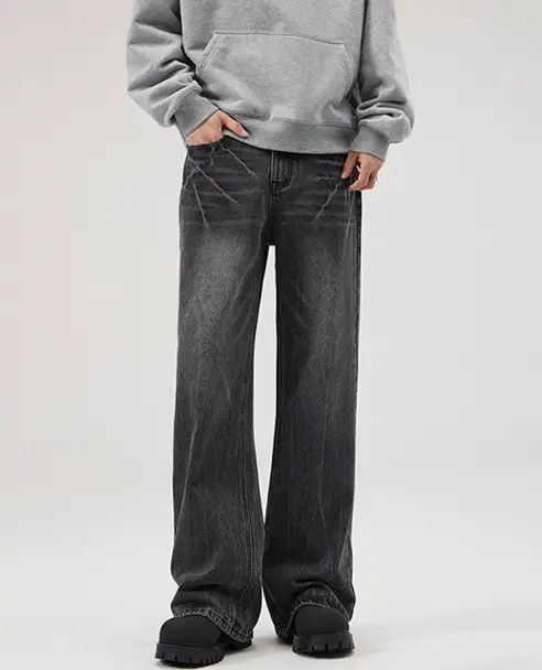 VIBE Retro high street American style loose flared baggy jeans Size US 32 / EU 48 - 1 Thumbnail