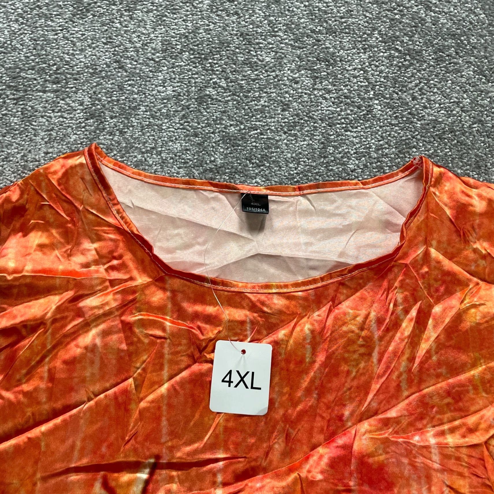 Vintage Unbranded T-shirt Womens 4XL Orange All Over Print Round Neck NWT Vintage: No Size XXL / US 16-18 / IT 52-54 - 5 Thumbnail