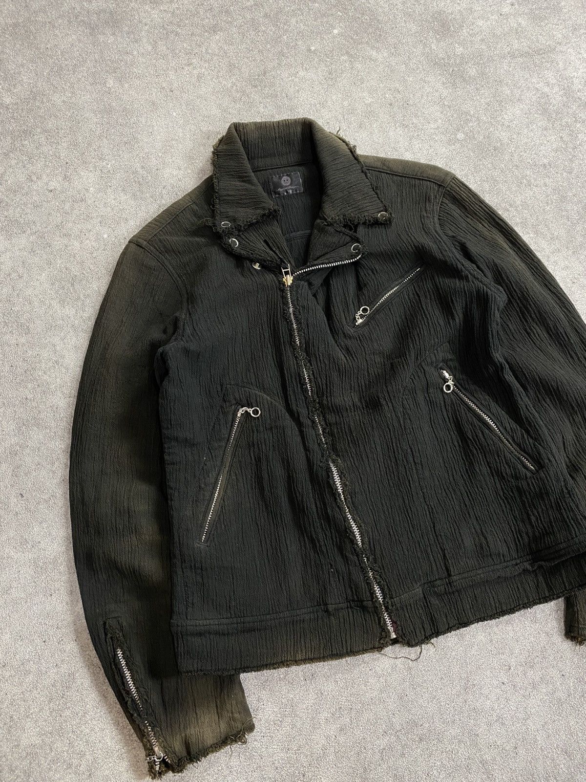 If Six Was Nine × Japanese Brand × Le Grande Bleu (L.G.B.) 2000s Magical Design Sunfaded Distressed Jacket Size US M / EU 48-50 / 2 - 2 Thumbnail
