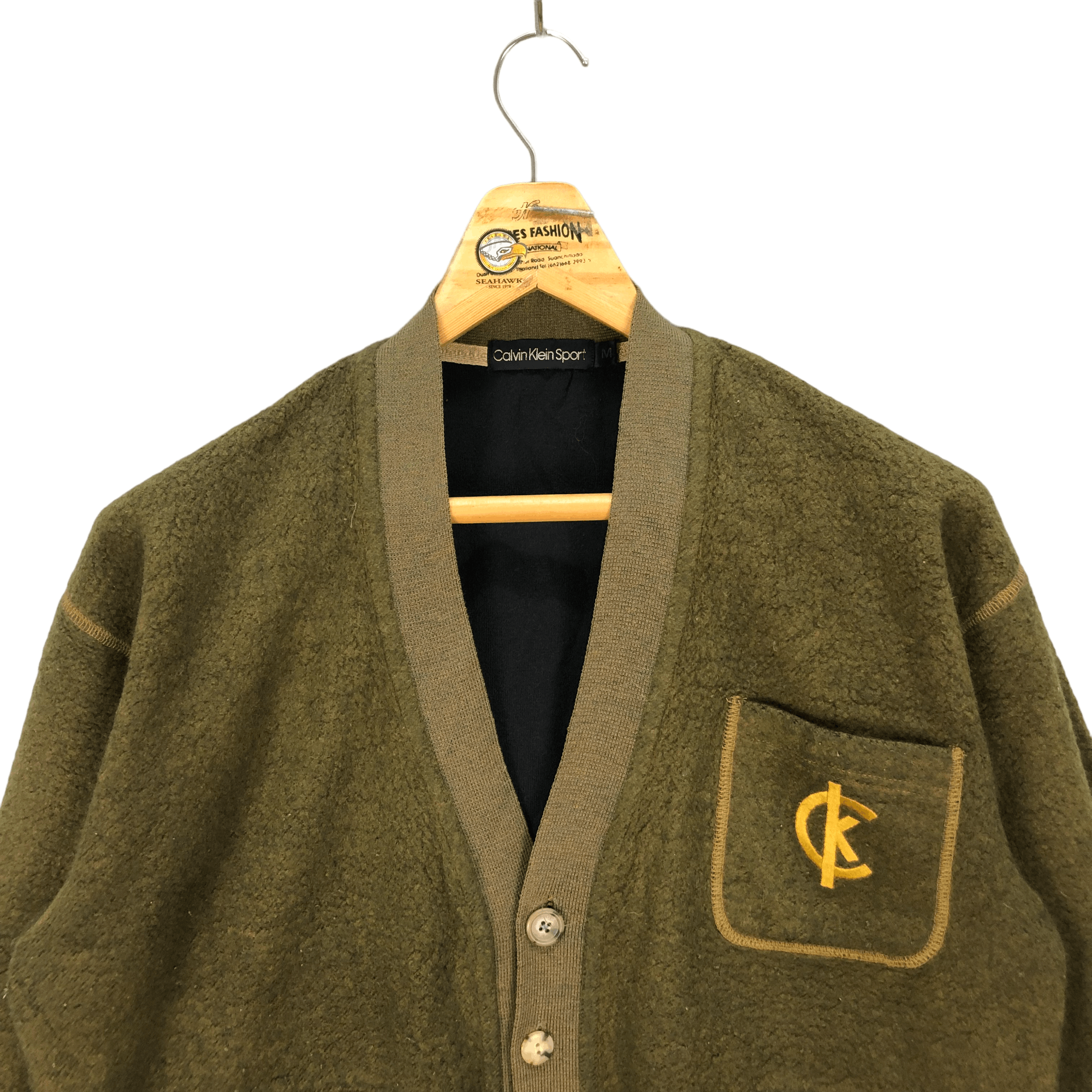 Calvin Klein Vintage Calvin Klein Sport CK Logo Fleece Cardigan #5320-184 Size US M / EU 48-50 / 2 - 2 Thumbnail