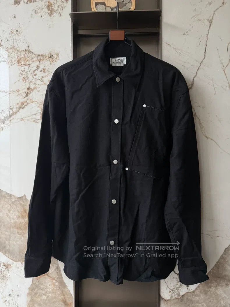 Hermes Hermes size 37 Autumn-Winter 25 Black Wool Long-Sleeve Shir Size US XXS / EU 40 - 1 Thumbnail