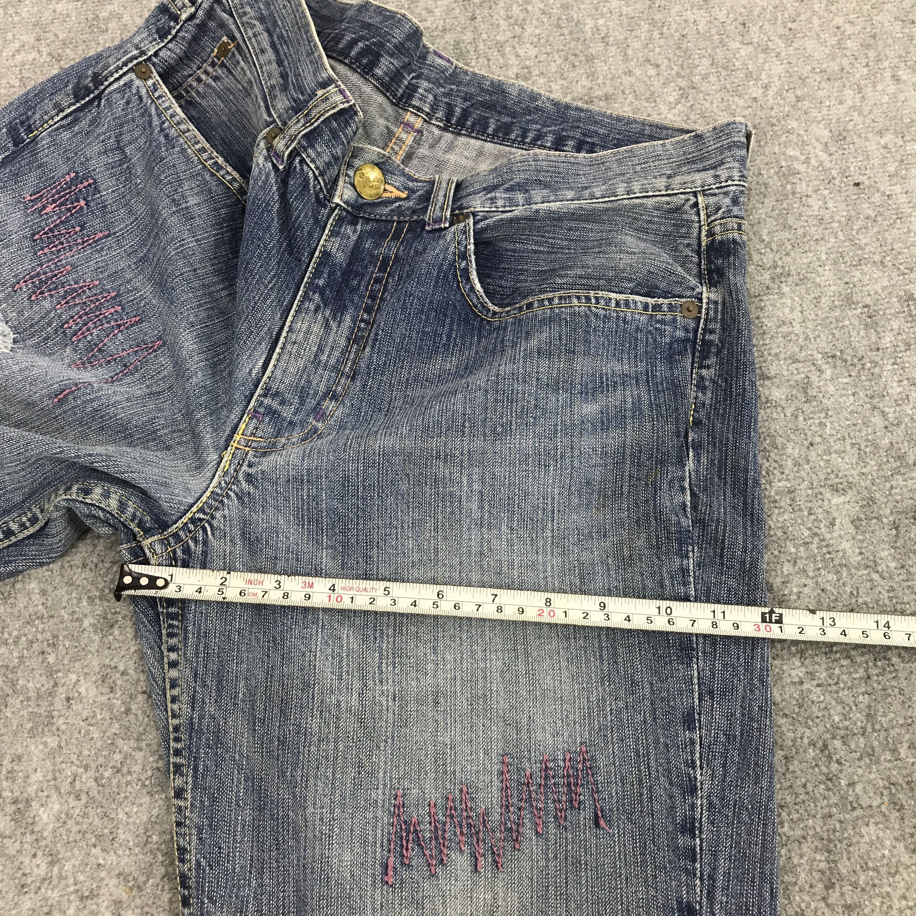 Japanese Brand japanese brand TK distressed design denim jean Size US 33 - 10 Thumbnail