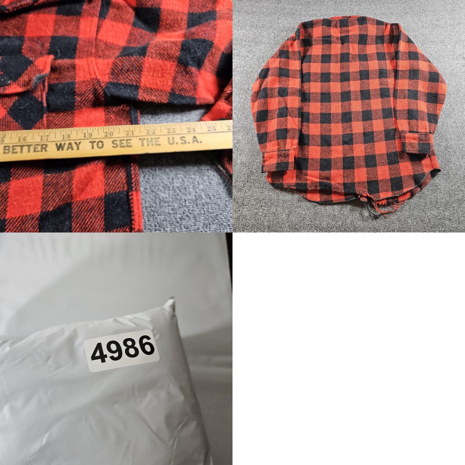 Vintage Chill Chaser Shirt Mens Large Red Black Buffalo Plaid Flannel Workwear 60s Plaid Outdoor Pockets Button-Up Size US L / EU 52-54 / 3 - 8 Thumbnail