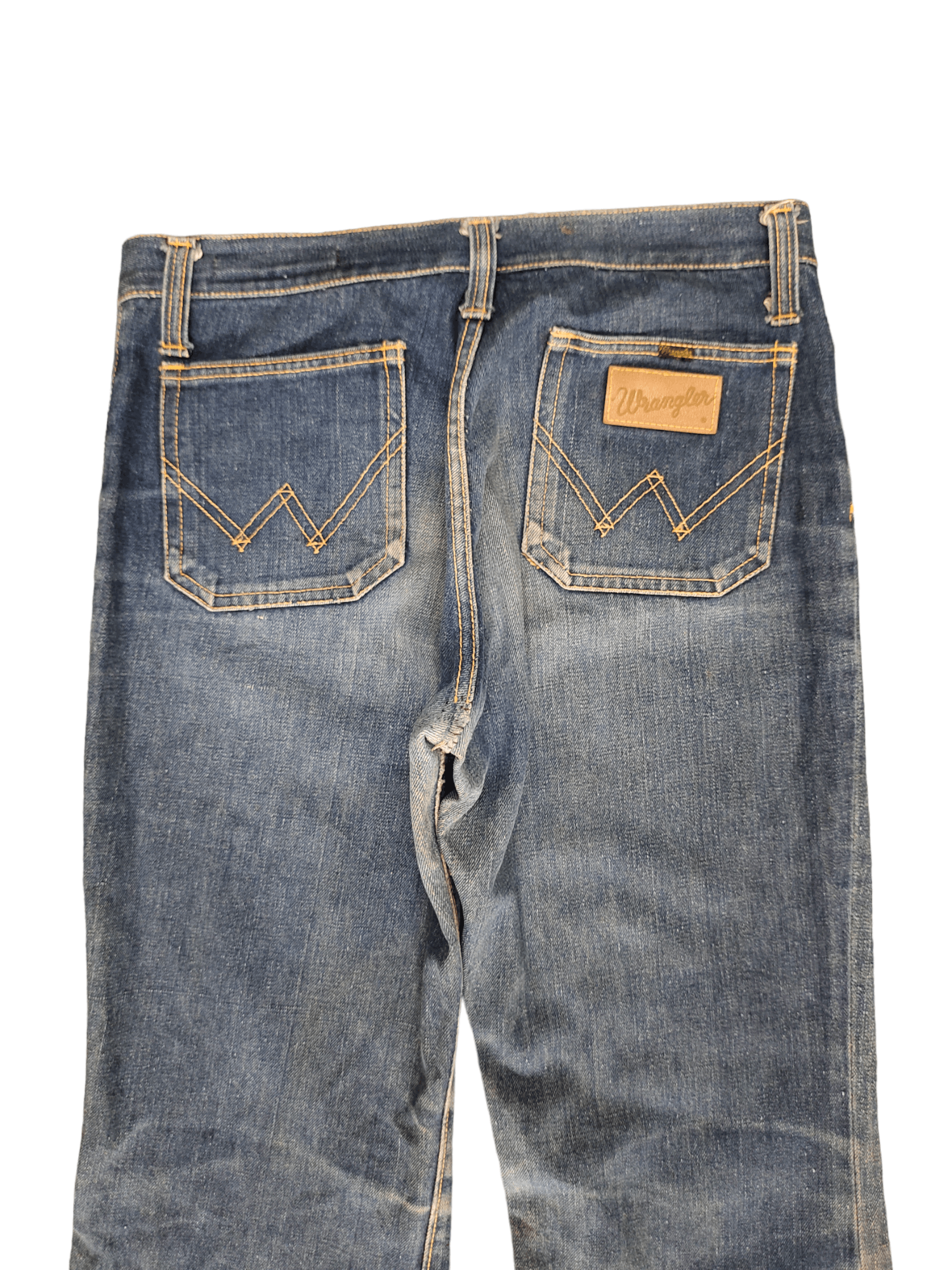 If Six Was Nine Flare Jeans 80s Wrangler Denim Boot Cut Bell Bottom Size US 30 / EU 46 - 15 Thumbnail