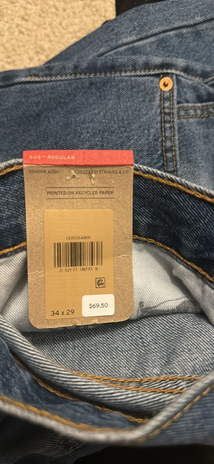 Levi's **BRAND NEW** LEVI’S 505’s Size US 34 / EU 50 - 2 Thumbnail