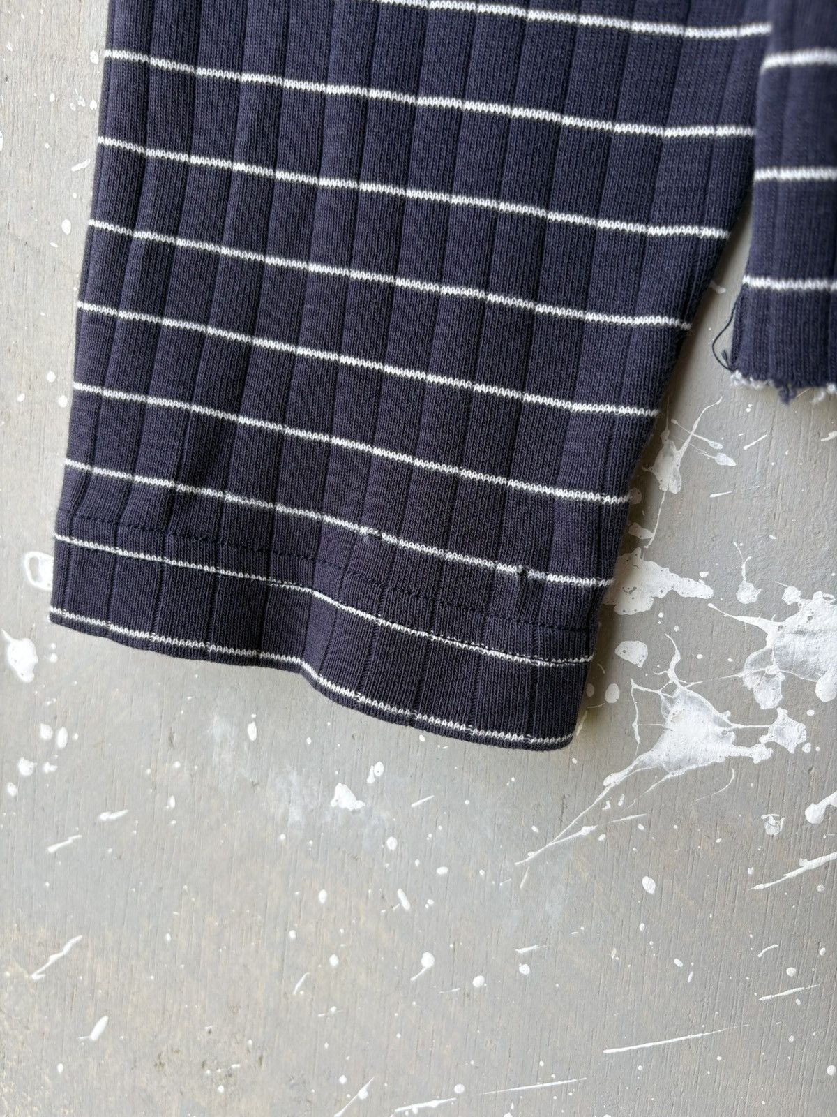 Polo Ralph Lauren Distressed Polo Ralph Lauren Ribbed Striped Long Sleeve Tee Size US L / EU 52-54 / 3 - 13 Thumbnail