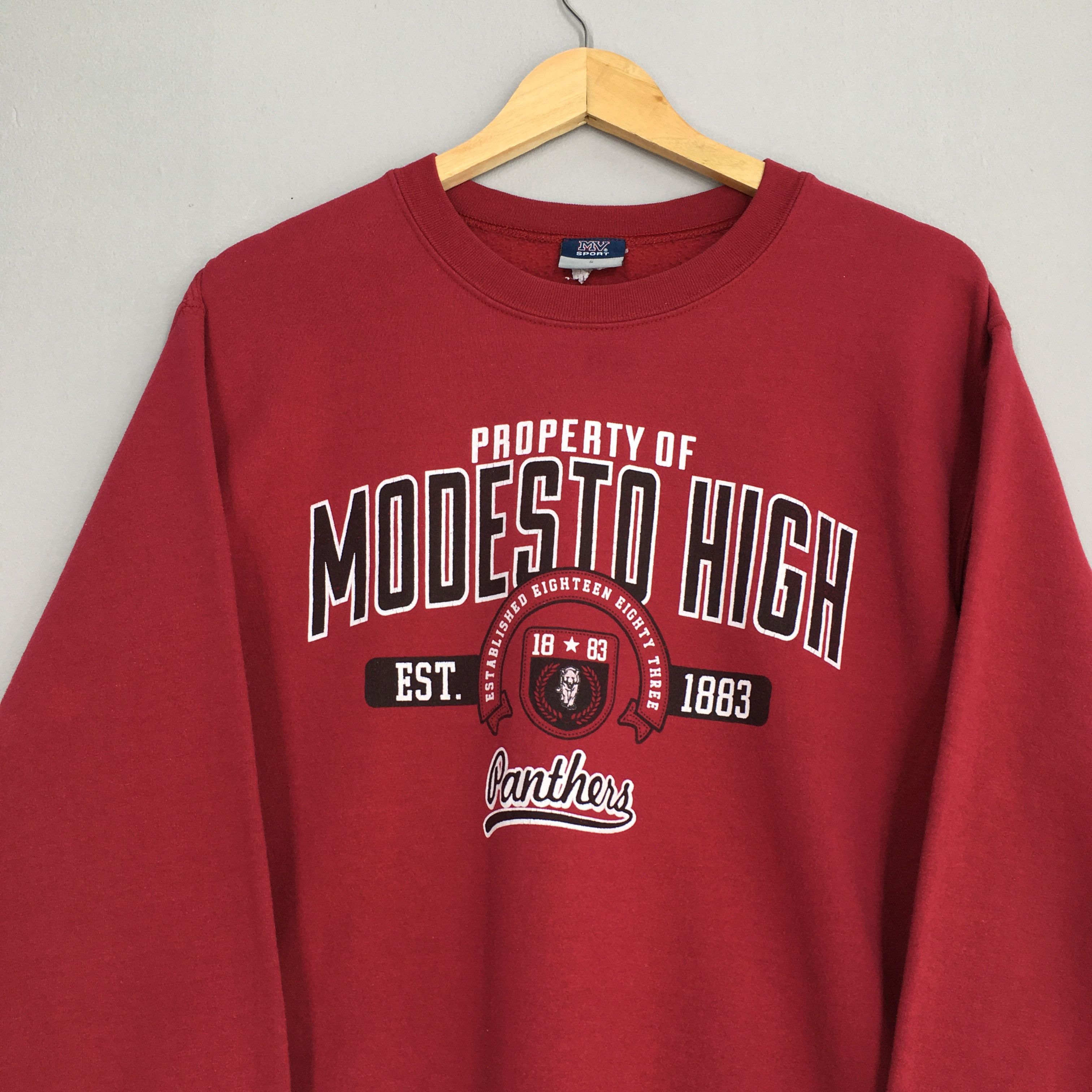 NCAA × Vintage Vintage Modesto High School Red Sweatshirt Small Size US S / EU 44-46 / 1 - 2 Thumbnail