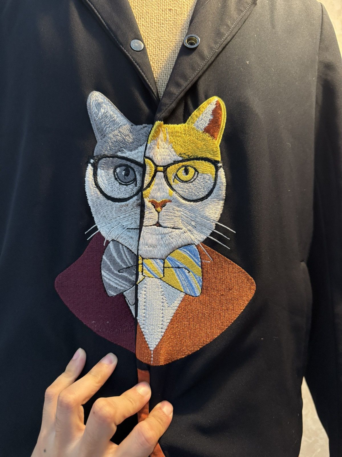 Other Whimsical Embroidered Cat Jacket - Size M/L Size M / US 6-8 / IT 42-44 - 7 Thumbnail