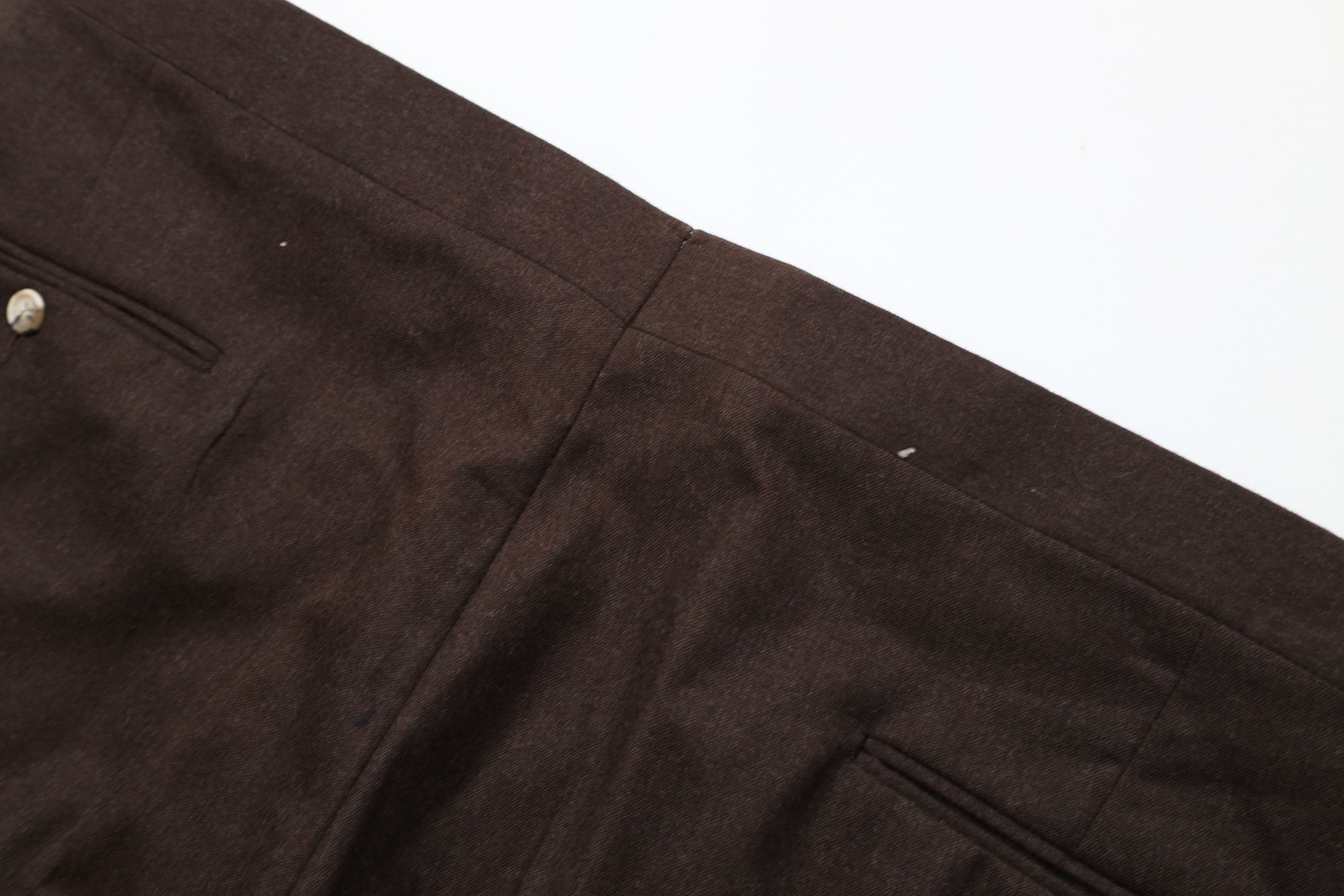 Vintage Vintage 70s Streetwear Wool Wide Leg Chino Pants Brown USA Size US 40 / EU 56 - 15 Thumbnail