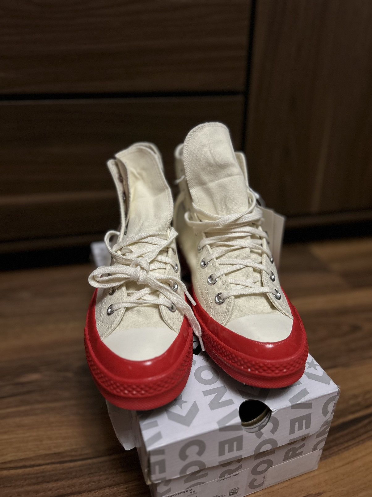 Comme des Garcons PLAY × Converse Comme des garçons play chuck x converse Size US 11 / EU 44 - 2 Thumbnail