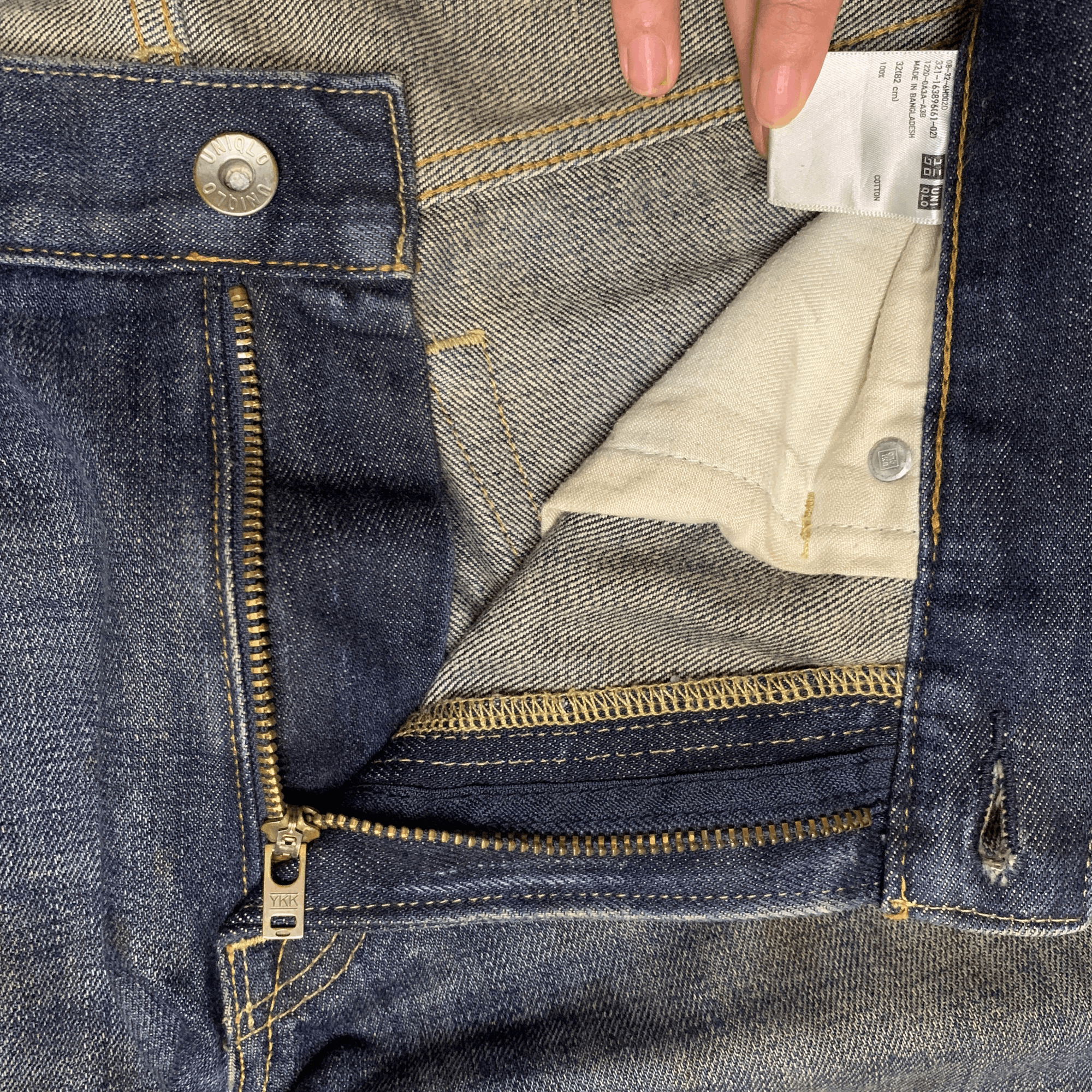 Japanese Brand × Uniqlo Vintage Japanese Uniqlo Kaihara Fabric Loose Jeans 34x32 Size US 34 / EU 50 - 3 Thumbnail