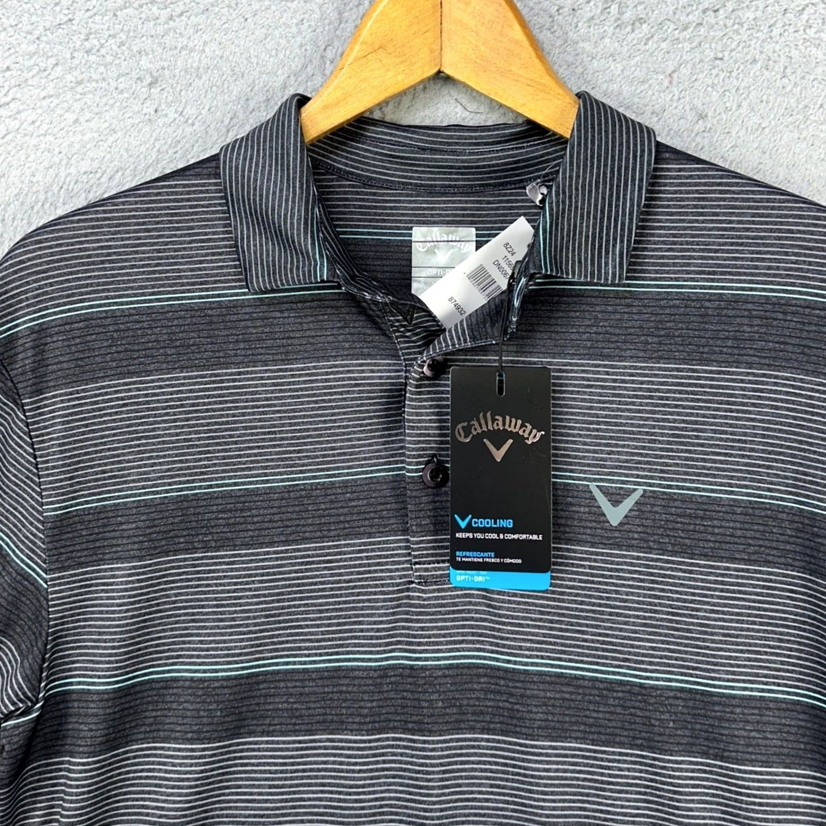 Callaway Callaway Polo Golf Shirt Small Gray Stripes Short Sleeve Mens Regular Fit Breathing Stretch Opti-Dri Rugby Golf Ladies? Size US S / EU 44-46 / 1 - 5 Thumbnail