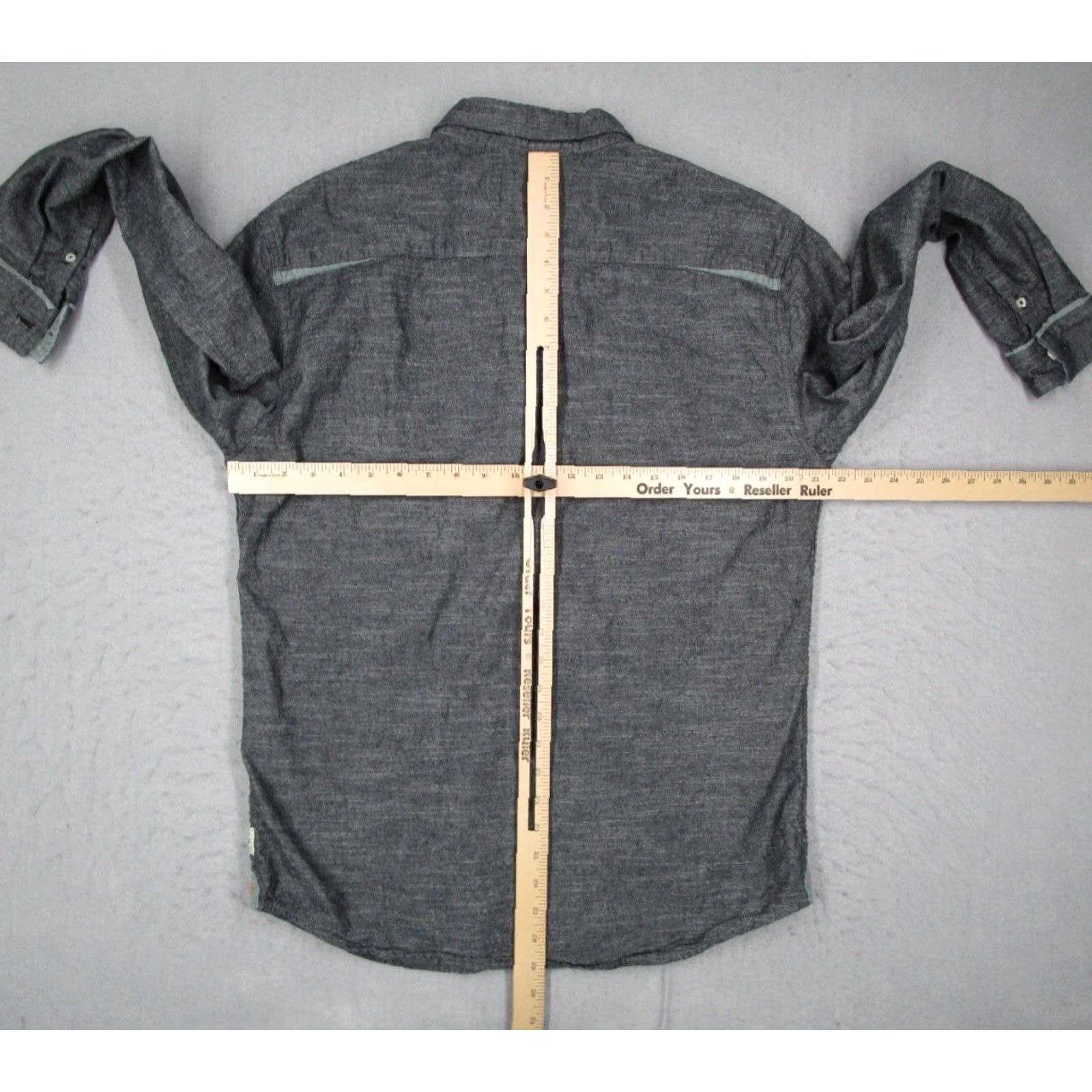 Roark Roark Artifacts Button-Up Mens XL Gray Chambray Shirt Size US XL / EU 56 / 4 - 6 Thumbnail
