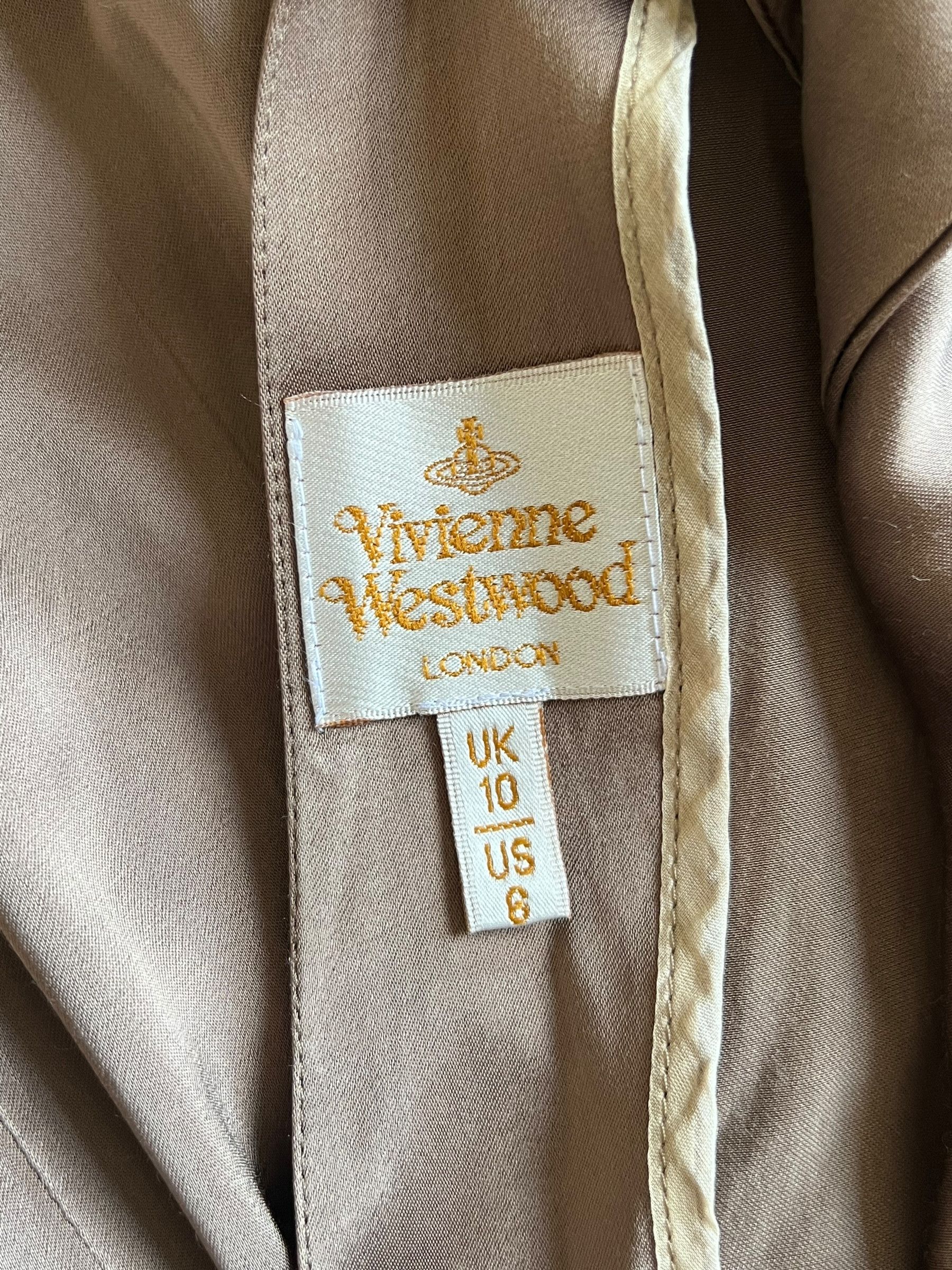 Vivienne Westwood Vivienne Westwood 1990s Brown Draped Dress Size M / US 6-8 / IT 42-44 - 5 Thumbnail