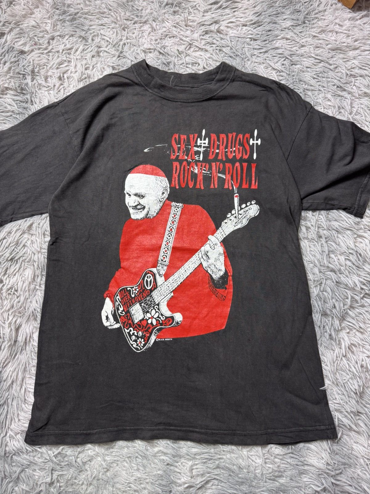 Vintage Vintage Pope 1994 S3x Drugs Rock N Roll Size US M / EU 48-50 / 2 - 1 Thumbnail