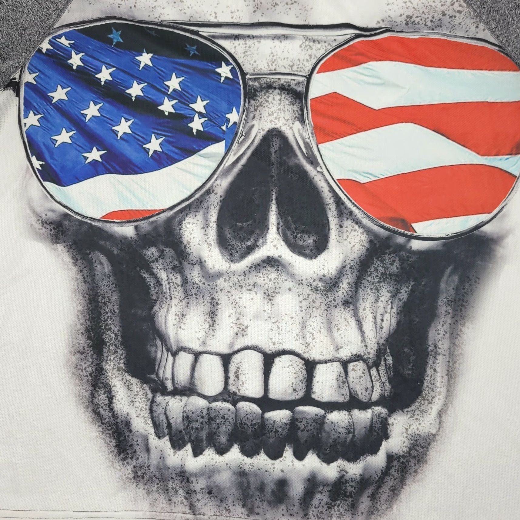 Faded Glory Faded Glory USA Skull Patriotic T-Shirt Gray Adult Size XL Size US XL / EU 56 / 4 - 3 Thumbnail