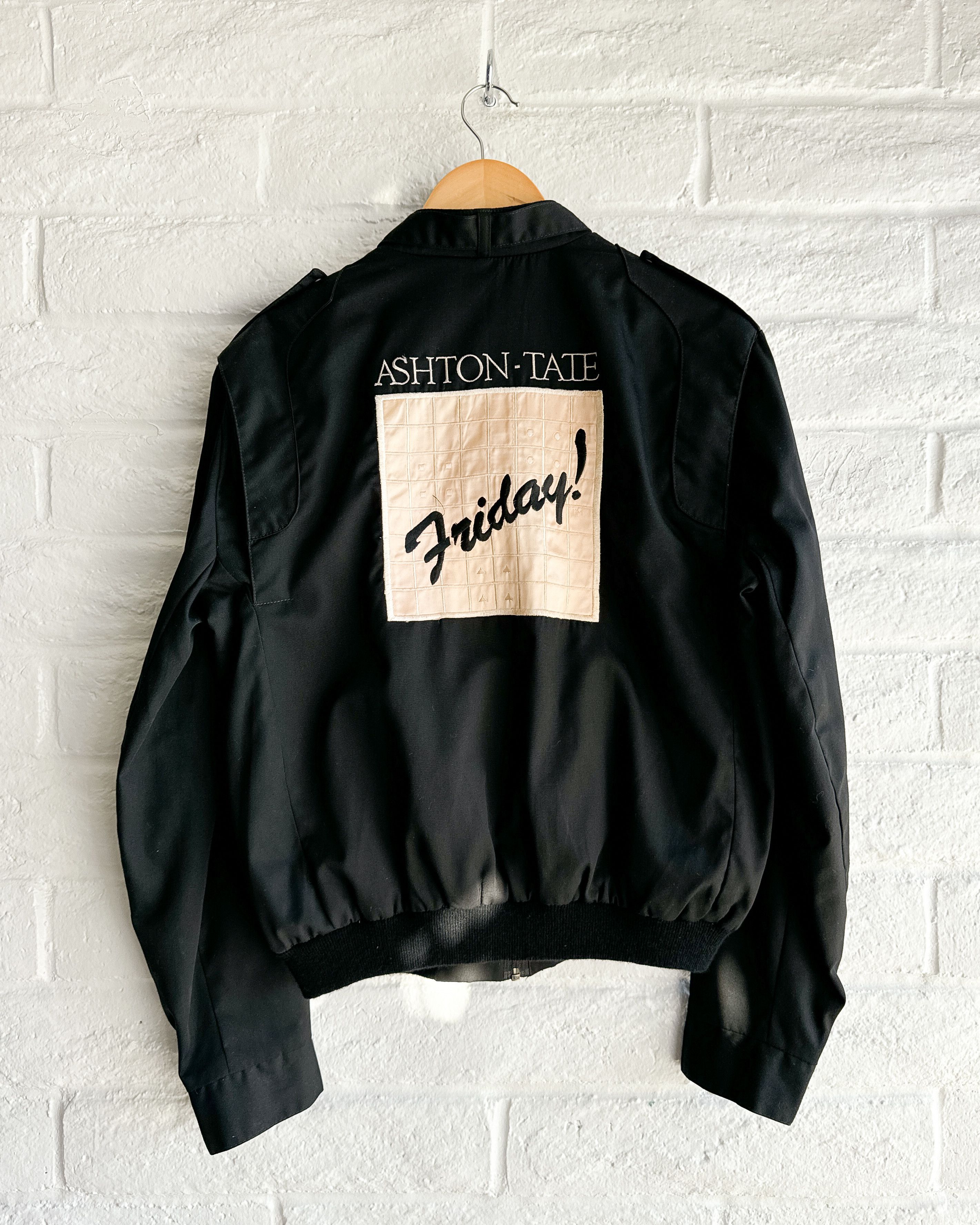 Vintage Vintage 80s Jack Nadel Black Bomber Racer Jacket Ashton Tate Size US M / EU 48-50 / 2 - 5 Thumbnail