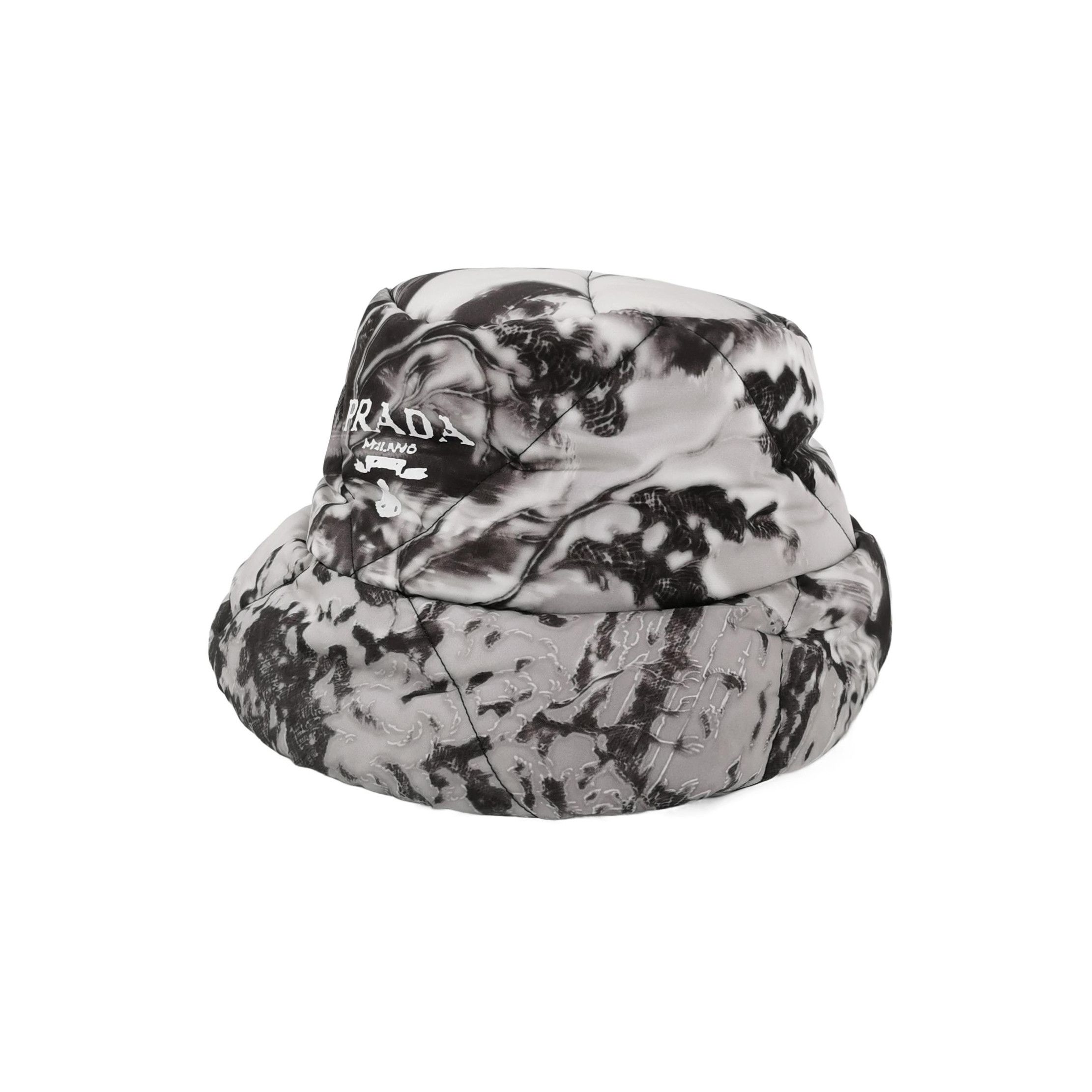 Prada Prada Re-Nylon Marble Bucket Hat Size L Size ONE SIZE - 1 Thumbnail