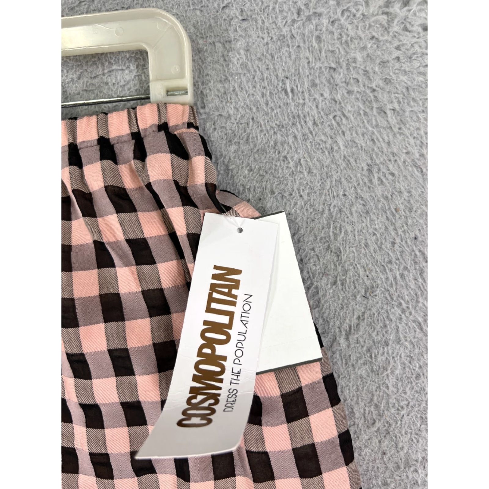 Dress the Population Dress The Population Skirt Womens Medium Pink Black Plaid Cosmo Poly Dress The Population Skirt Womens M Pink Plaid Size 32" / US 10 / IT 46 - 5 Thumbnail