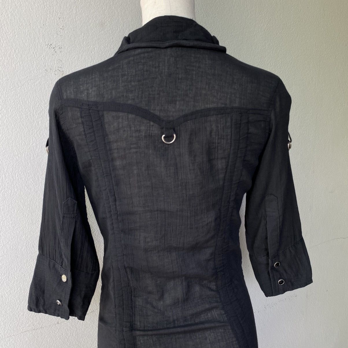 Designer × Japanese Brand GHOST of HARLEM Black Drawstring Bodycon Dress Size S / US 4 / IT 40 - 14 Thumbnail