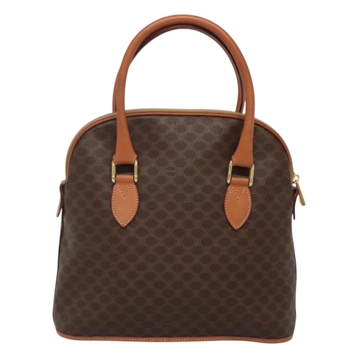 Celine CELINE Macadam Canvas Hand Bag Pvc Leather Brown Gold Size ONE SIZE - 3 Thumbnail