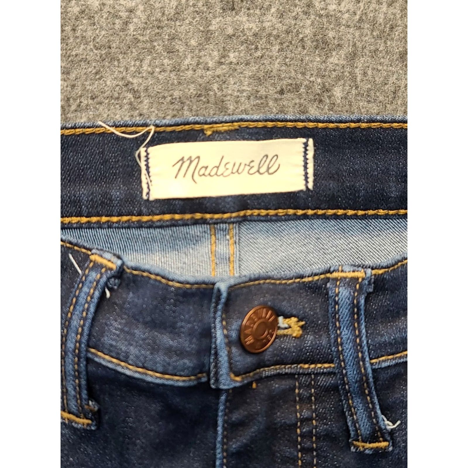 Madewell Madewell Jeans Womens 27x28 High Rise Skinny Ankle Distressed Comfort Stretch Denim Blue 5-Pocket Regular Rise Womens Jeans Size 27" / US 4 / IT 40 - 2 Thumbnail