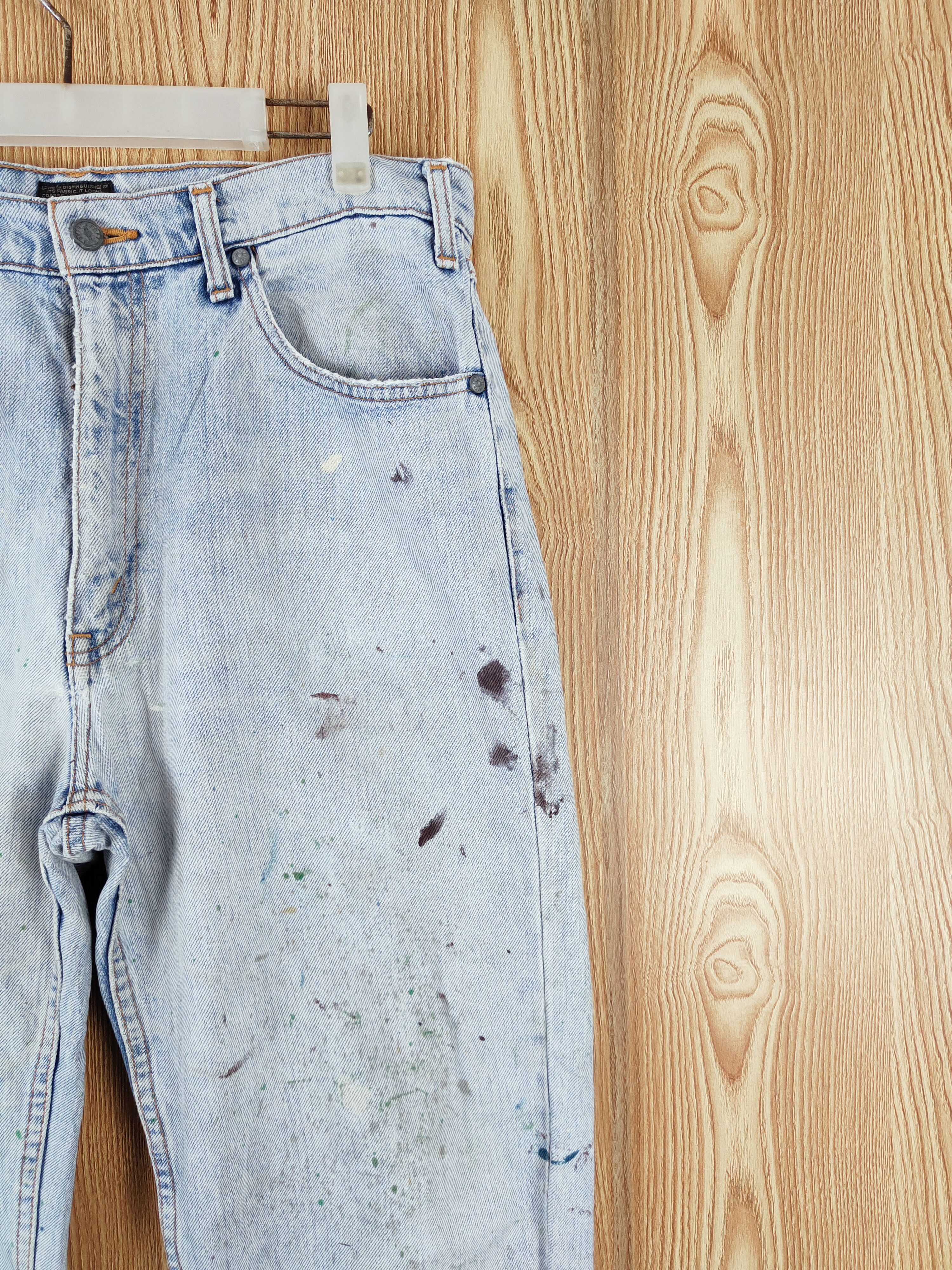 Levi's Levi's painter vintage Blue Distressed Ripped Jeans #W539 Size US 33 - 5 Thumbnail