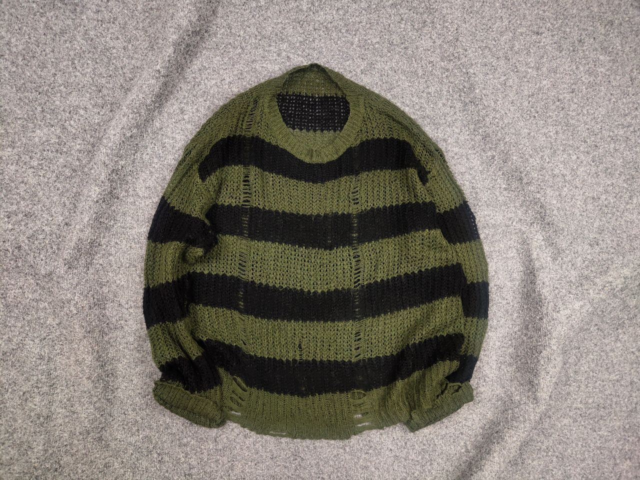 Hysteric Glamour hysteric glamour distressed striped green sweater Y2K Style Size US S / EU 44-46 / 1 - 2 Thumbnail