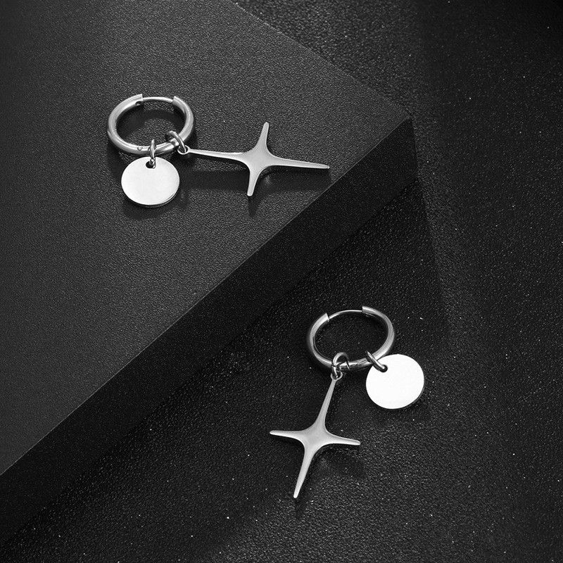 Jewelry × Sterling Silver Modern Earrings One Pairs Chrome Jewelry Size ONE SIZE - 2 Thumbnail