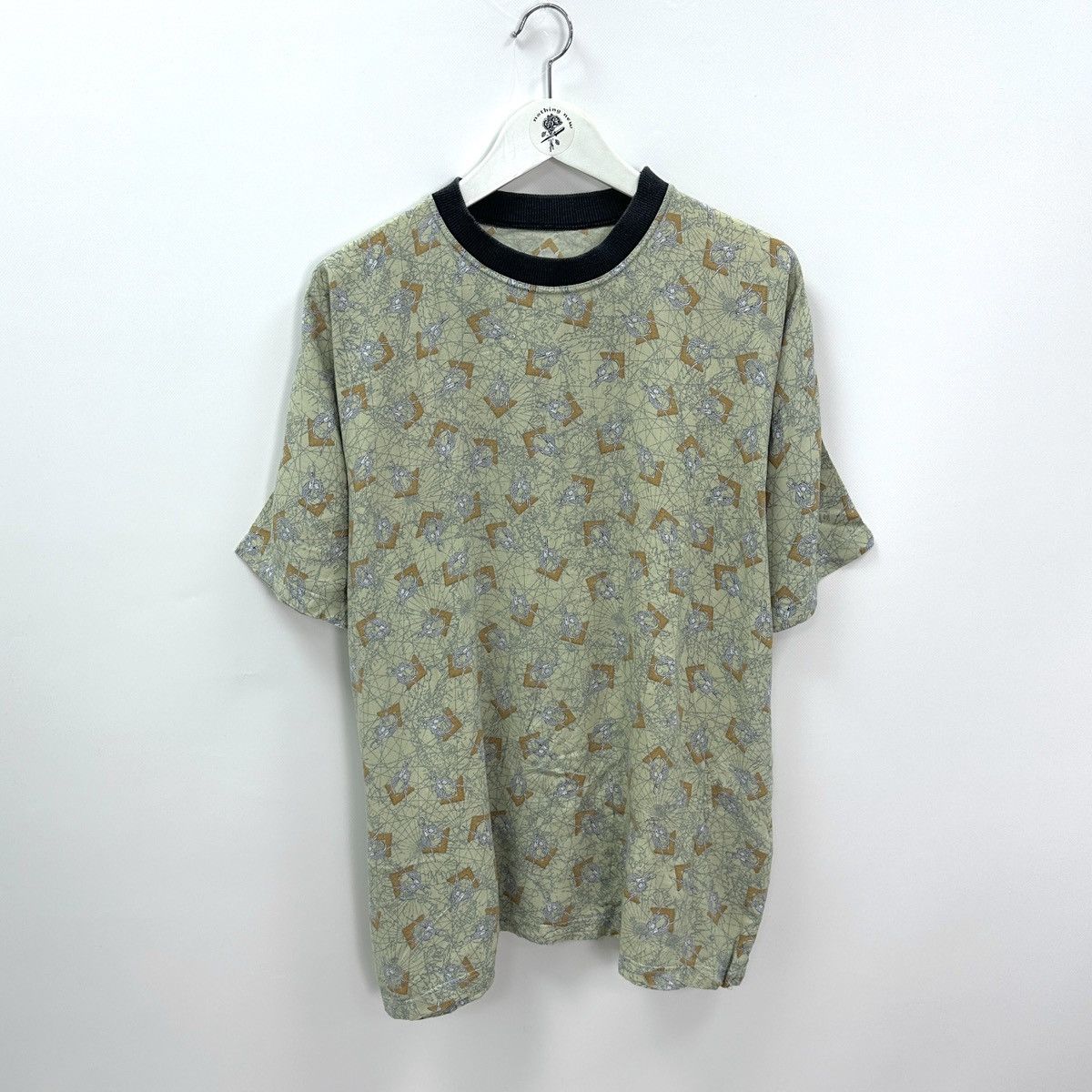 Vintage Vintage 90s Abstract basic light tee washed monogram y2k Size US L / EU 52-54 / 3 - 1 Thumbnail