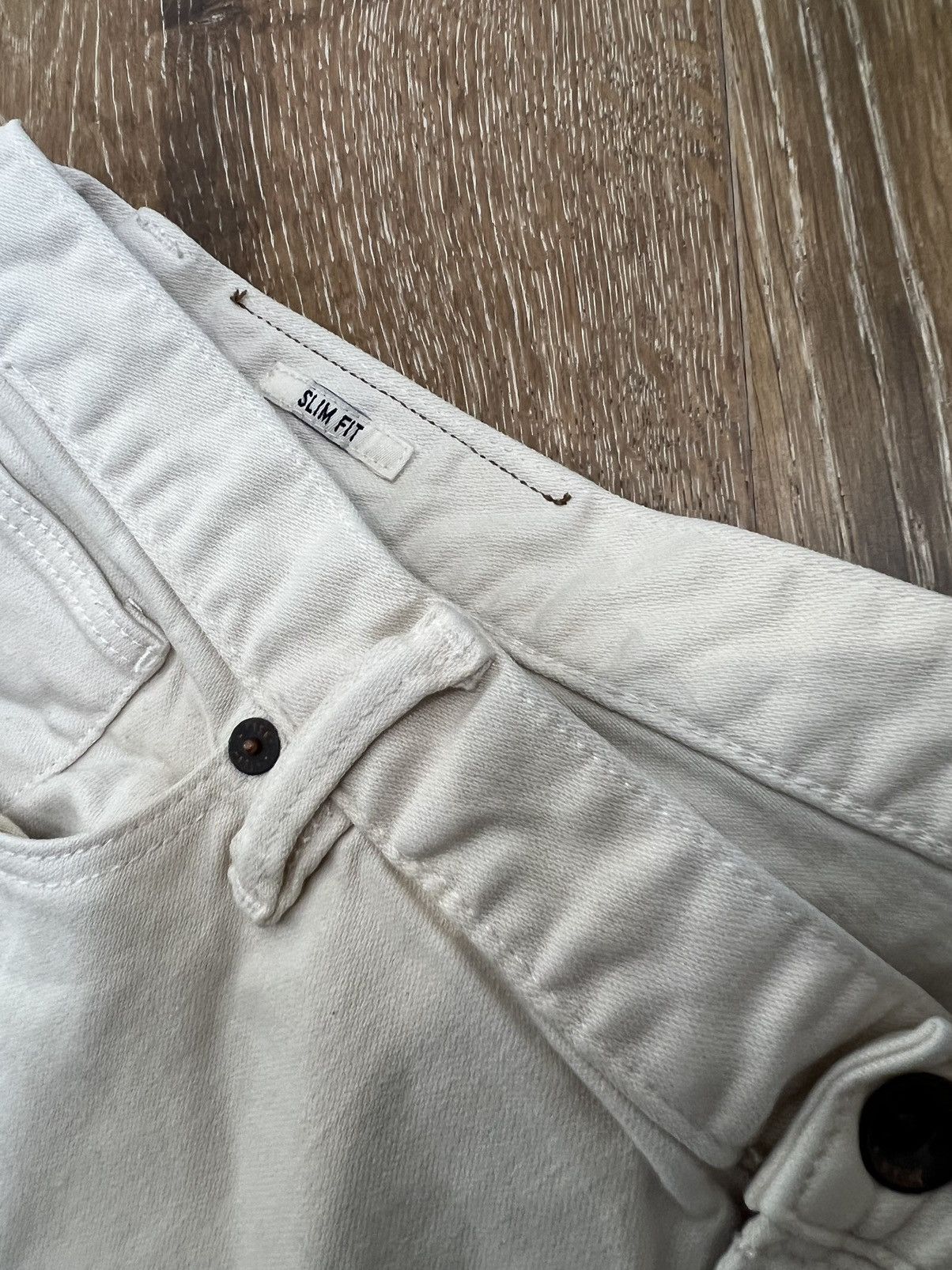 Todd Snyder Todd snyder cream slim fit 5 pocket stretch jeans Size US 36 / EU 52 - 4 Thumbnail