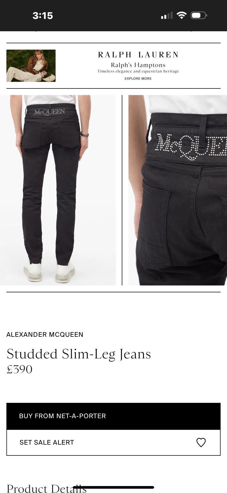 Alexander McQueen Alexander McQueen slim denim jeans black 30 x 32 Size US 30 / EU 46 - 11 Thumbnail