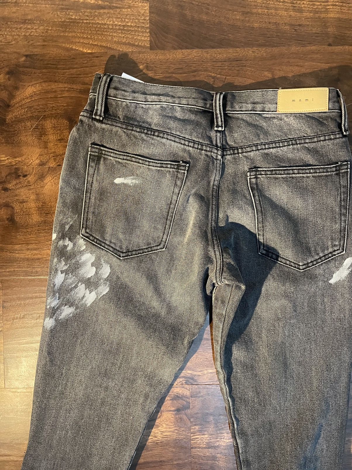 Japanese Brand Paint Brush coated Grey Flared Denim Size US 30 / EU 46 - 3 Thumbnail