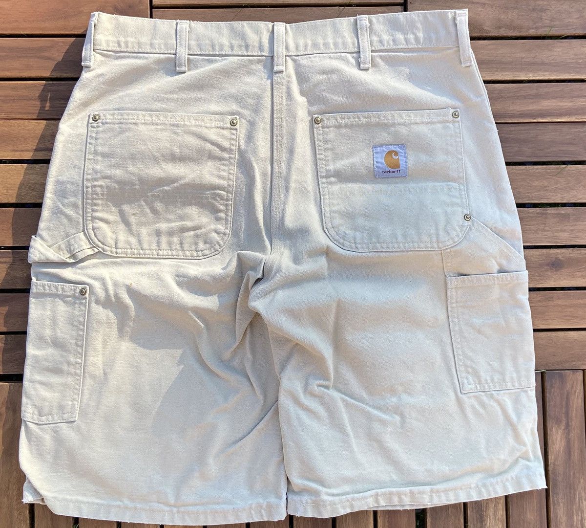 Carhartt 🟤Carhartt Double knee shorts jorts 19 DB🟤 Size US 36 / EU 52 - 5 Thumbnail