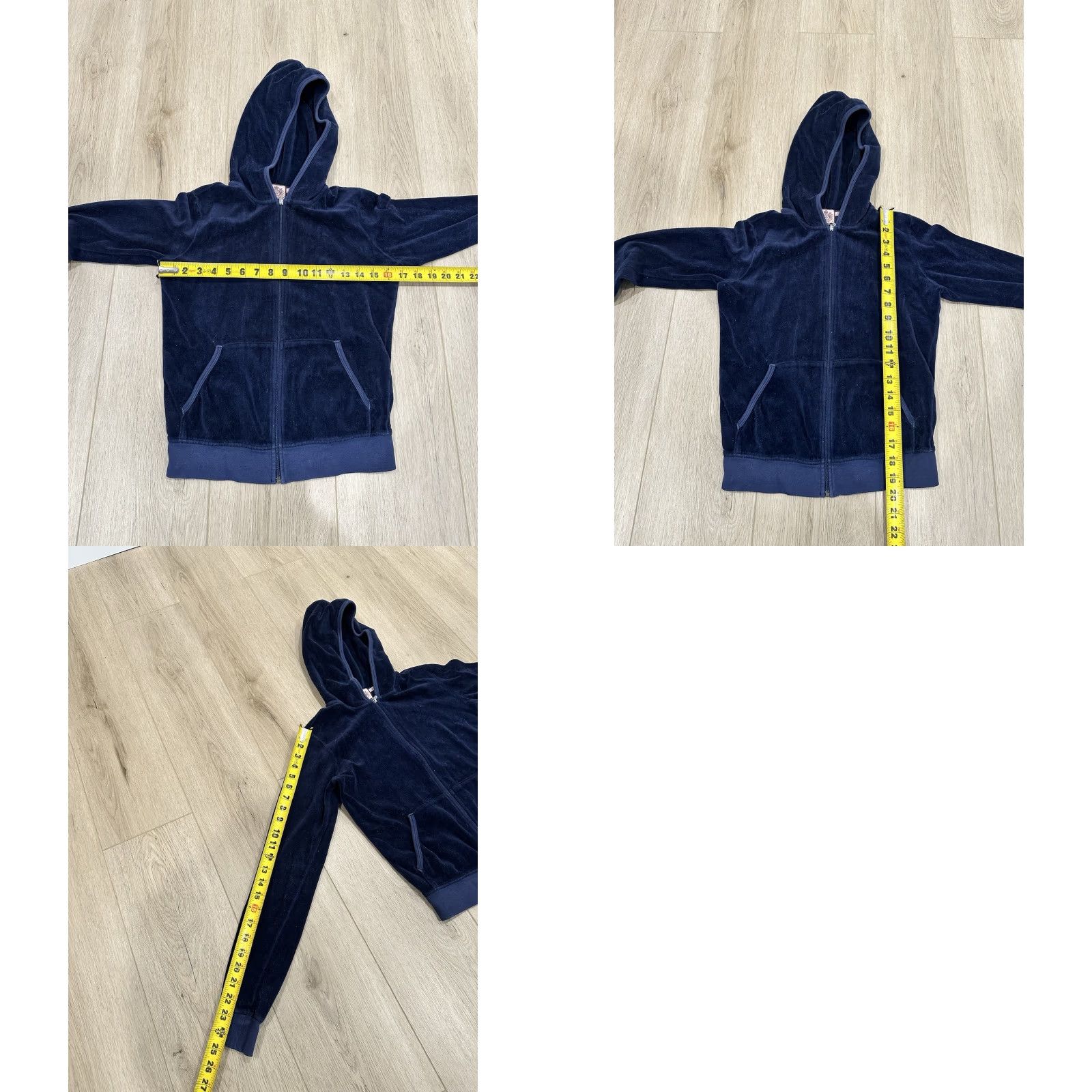 Juicy Couture VINTAGE Juicy Couture Prep School Navy Velour Zip Up Jacket Women’s Medium Size M / US 6-8 / IT 42-44 - 9 Thumbnail