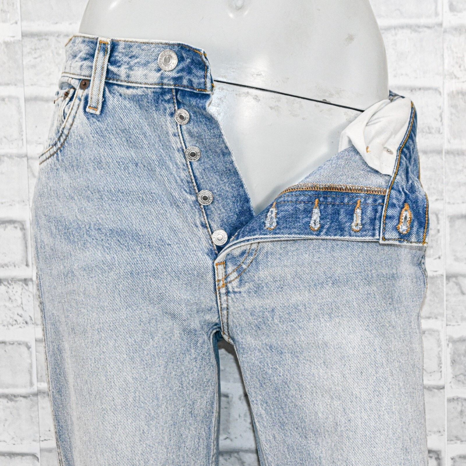 RE/DONE Re/Done 90s High Rise Loose leg Denim Jeans Playa Destroy Size 26" / US 2 / IT 38 - 8 Thumbnail