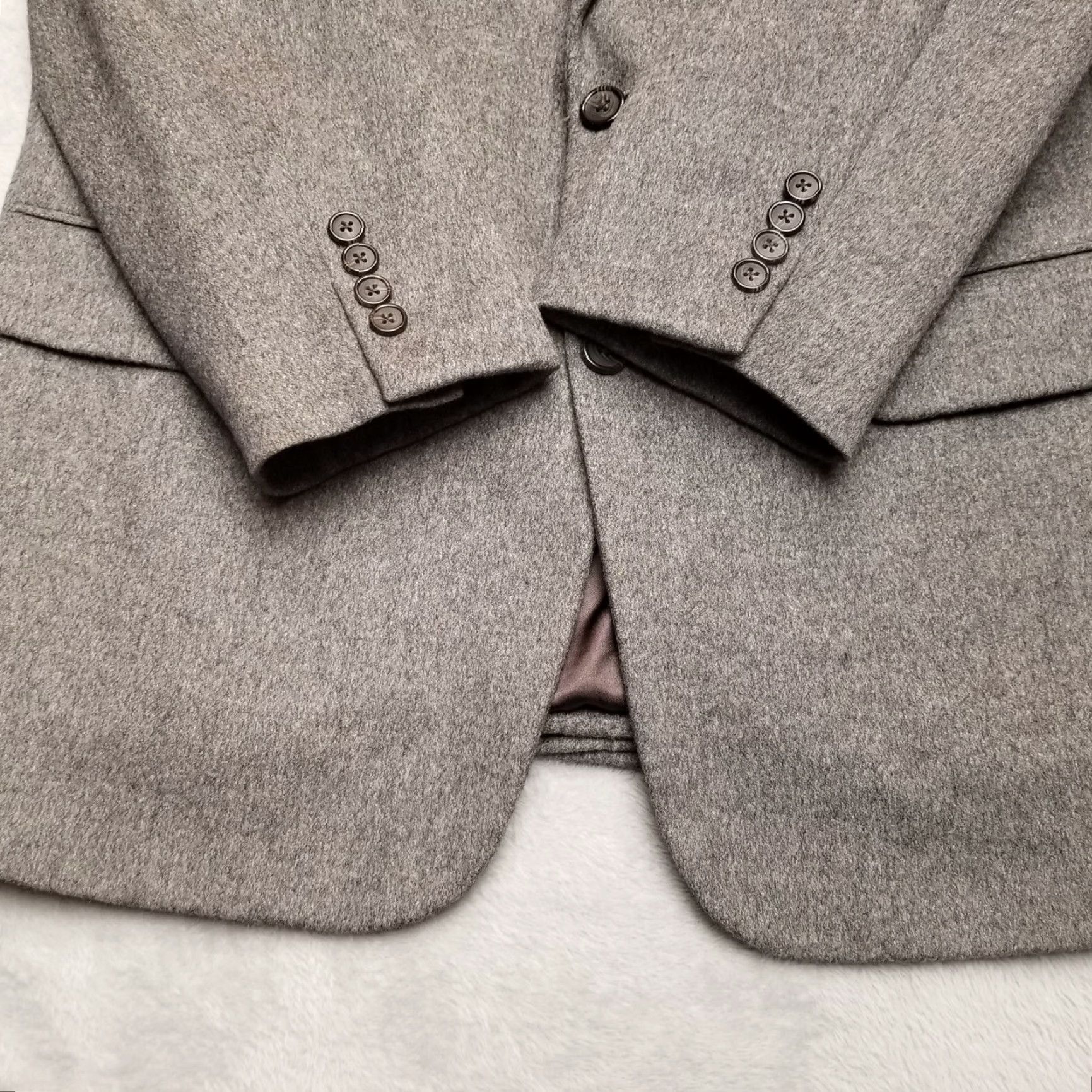 Camel VINTAGE Patrick James Blazer 40R Mens 40R Gray 100% Camel Hair Sport Jacket Casual Soft Size 40R - 7 Thumbnail