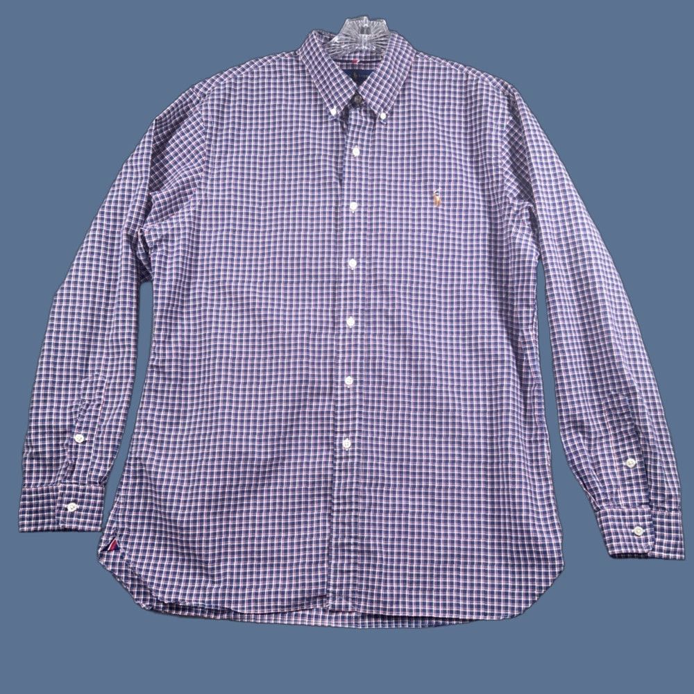 Polo Ralph Lauren Polo Ralph Lauren Button-Down Shirt Slim Fit Cotton Stretch Plaid Red Mens XL Size US XL / EU 56 / 4 - 1 Thumbnail